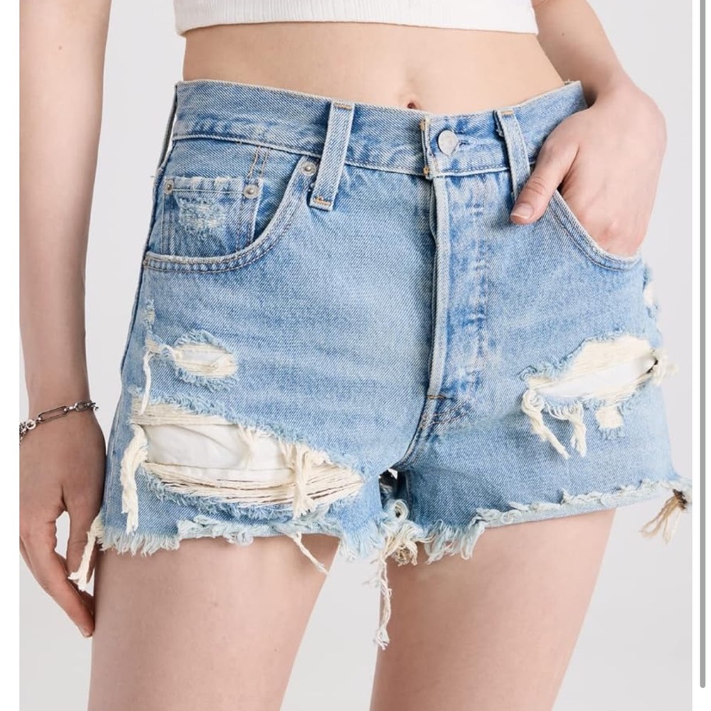 Levi’s 501 Shorts Fault Line Super Distressed